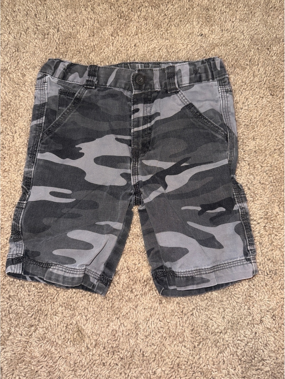 4T Boys Camouflage Cotton Cargo Shorts